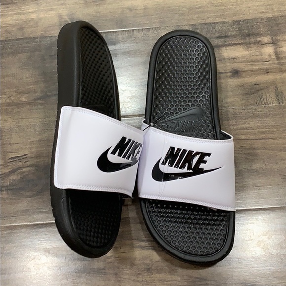 NIKE BENASSI JDI SLIDES white/black-black men’s - Picture 12 of 16